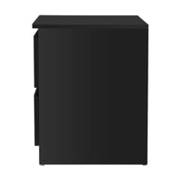 Artiss Bedside Table 2 Drawers - PEPE Black Furniture Kings Warehouse