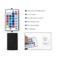 Artiss Bedside Table LED 3 Drawers - COLEY Black Furniture Kings Warehouse