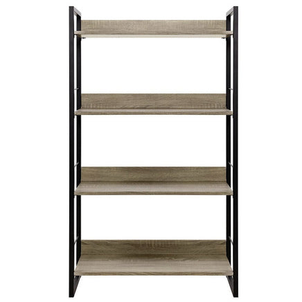 Artiss Bookshelf 4 Tiers - NOE Black and Oak Furniture Kings Warehouse