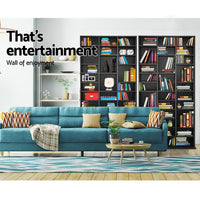 Artiss Bookshelf CD Storage Rack - BERT Black Furniture Kings Warehouse