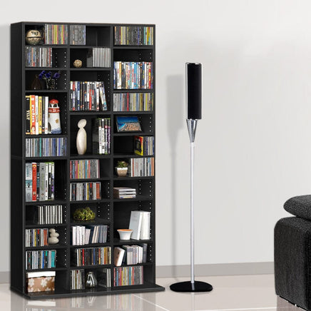 Artiss Bookshelf CD Storage Rack - BERT Black Furniture Kings Warehouse