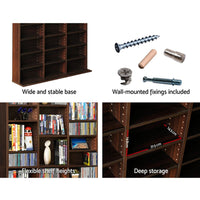 Artiss Bookshelf CD Storage Rack - BERT Walnut Furniture Kings Warehouse