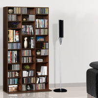 Artiss Bookshelf CD Storage Rack - BERT Walnut Furniture Kings Warehouse