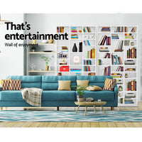 Artiss Bookshelf CD Storage Rack - BERT White Furniture Kings Warehouse