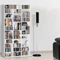 Artiss Bookshelf CD Storage Rack - BERT White Furniture Kings Warehouse