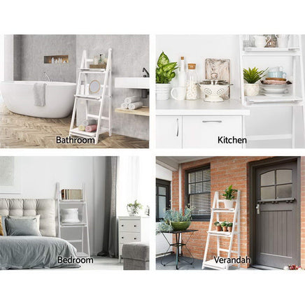 Artiss Bookshelf Corner Shelf 3 Tiers - ZANE White Furniture Kings Warehouse