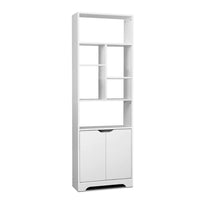 Artiss Bookshelf with Cabinet - GINA White Furniture Kings Warehouse