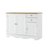Artiss Buffet Sideboard 3 Doors - BERNE White Furniture Kings Warehouse
