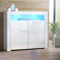 Artiss Buffet Sideboard LED - ARNO White Furniture Kings Warehouse