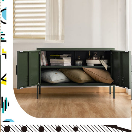 Artiss Buffet Sideboard Metal Cabinet - BASE Green Furniture Kings Warehouse