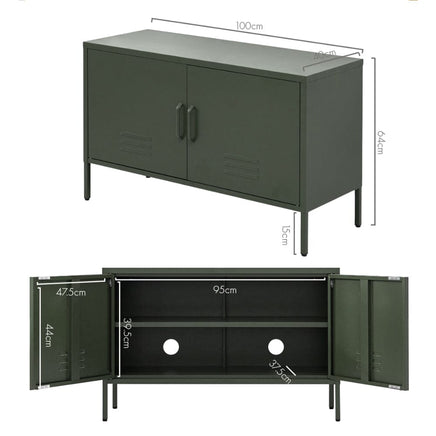 Artiss Buffet Sideboard Metal Cabinet - BASE Green Furniture Kings Warehouse
