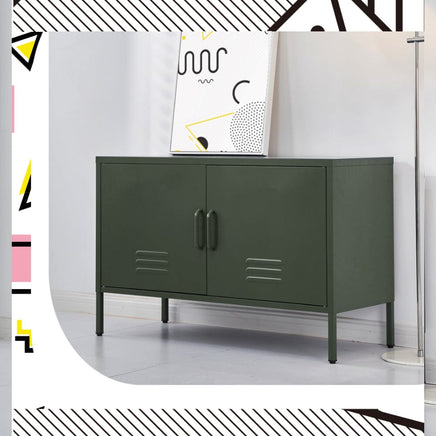 Artiss Buffet Sideboard Metal Cabinet - BASE Green Furniture Kings Warehouse