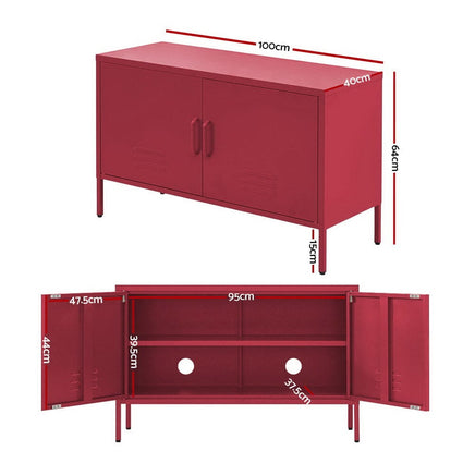 Artiss Buffet Sideboard Metal Cabinet - BASE Pink Furniture Kings Warehouse