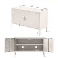 Artiss Buffet Sideboard Metal Cabinet - BASE White Furniture Kings Warehouse