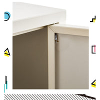 Artiss Buffet Sideboard Metal Cabinet - BASE White Furniture Kings Warehouse