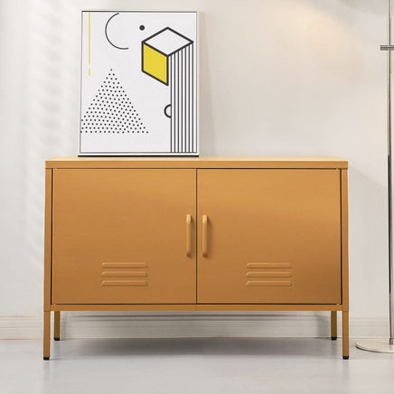 Artiss Buffet Sideboard Metal Cabinet - BASE Yellow Furniture Kings Warehouse