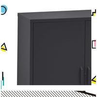 Artiss Buffet Sideboard Metal Cabinet - SWEETHEART Charcoal Furniture Kings Warehouse