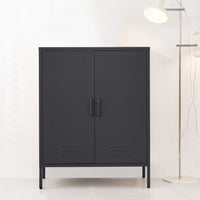 Artiss Buffet Sideboard Metal Cabinet - SWEETHEART Charcoal Furniture Kings Warehouse
