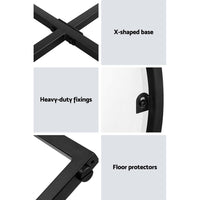 Artiss Coffee Table Round 70CM Marbel Effect Furniture Kings Warehouse