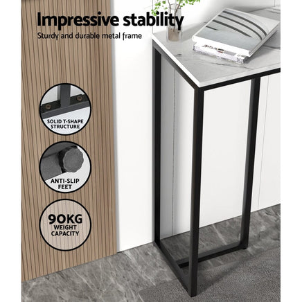 Artiss Console Table Marble Effect Frenisha Home & Garden Kings Warehouse