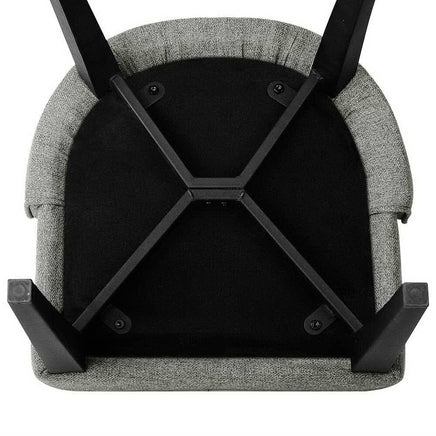 Artiss Dining Chairs Set of 2 Linen Fabric Grey Furniture Kings Warehouse