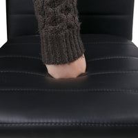 Artiss Dining Chairs Set of 4 Leather Channel Tufted Black Furniture Kings Warehouse