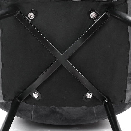 Artiss Dining Chairs Set of 4 Velvet Horizontal Slope Grey Furniture Kings Warehouse