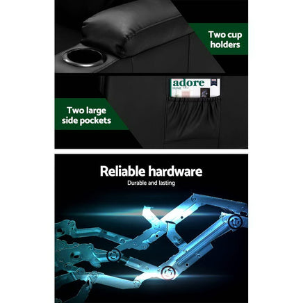 Artiss Electric Massage Chair Recliner Luxury Lounge Sofa Armchair Heat Leather Furniture Frenzy KingsWarehouse