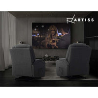 Artiss Electric Massage Chair Recliner Sofa Lift Motor Armchair Heating Fabric End of Year Clearance Sale KingsWarehouse