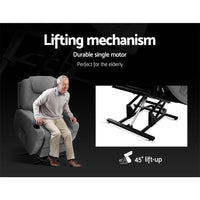 Artiss Electric Massage Chair Recliner Sofa Lift Motor Armchair Heating Fabric End of Year Clearance Sale KingsWarehouse