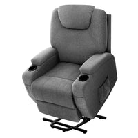 Artiss Electric Massage Chair Recliner Sofa Lift Motor Armchair Heating Fabric End of Year Clearance Sale KingsWarehouse