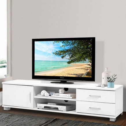 Artiss Entertainment Unit TV Cabinet 120cm White Dylan Furniture Kings Warehouse