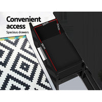 Artiss Entertainment Unit TV Cabinet 140cm Black Jim Furniture Kings Warehouse