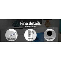 Artiss Entertainment Unit TV Cabinet LED 160cm White Bobi Furniture Kings Warehouse