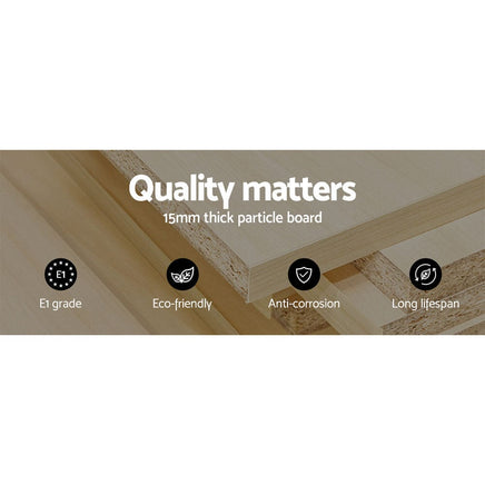 Artiss Entertainment Unit TV Cabinet LED 215cm Black Caya Furniture Kings Warehouse