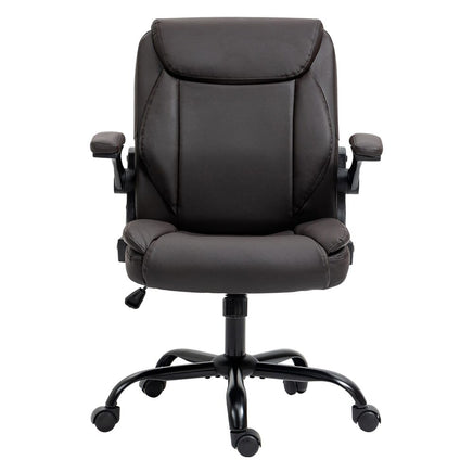 Artiss Executive Office Chair Mid Back Brwon Furniture Kings Warehouse
