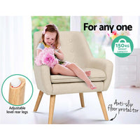 Artiss Fabric Dining Armchair - Beige End of Year Clearance Sale Kings Warehouse 