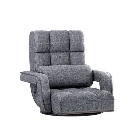 Artiss Floor Chair Lounge Sofa Swivel Grey Furniture Kings Warehouse