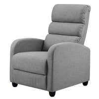 Artiss Luxury Recliner Chair Chairs Lounge Armchair Sofa Fabric Cover Grey 2023 Home Refresh Kings Warehouse