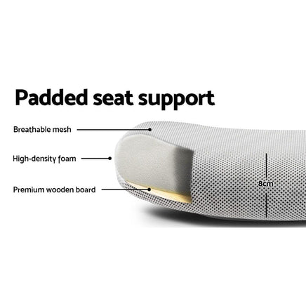 Artiss Mesh Office Chair Mid Back Grey Furniture Kings Warehouse