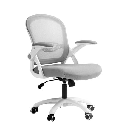 Artiss Mesh Office Chair Mid Back Grey Furniture Kings Warehouse
