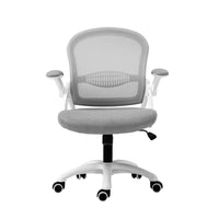 Artiss Mesh Office Chair Mid Back Grey Furniture Kings Warehouse