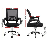 Artiss Office Chair Gaming Chair Computer Mesh Chairs Executive Mid Back Black Furniture Frenzy Kings Warehouse 