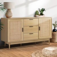 Artiss Rattan Buffet Sideboard - BRIONY Oak Furniture Kings Warehouse