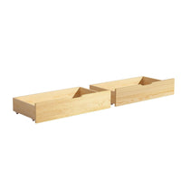 Artiss Set of 2 Bed Frame Storage Drawers Timber Trundle for Wooden Bed Frame Base Oak bedroom furniture KingsWarehouse 