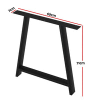 Artiss Set of 2 Table Legs Coffee Dining Table Legs DIY Metal Leg 72X50cm 2023 Home Refresh Kings Warehouse