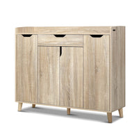 Artiss Shoe Rack Cabinet 26 Pairs Adjustable Pine Cissy Furniture Kings Warehouse