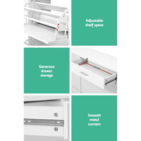 Artiss Shoe Rack Cabinet 36 Pairs Adjustable Shelves White Sara Furniture Kings Warehouse