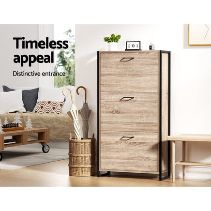 Artiss Shoe Rack Cabinet Adjustable Shelves 24 Pairs Tim Furniture Kings Warehouse