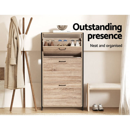 Artiss Shoe Rack Cabinet Adjustable Shelves 24 Pairs Tim Furniture Kings Warehouse